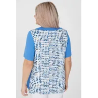 Красивая женская футболка Люкс-1194 голубой Красивая женская футболка Люкс-1194 голубой