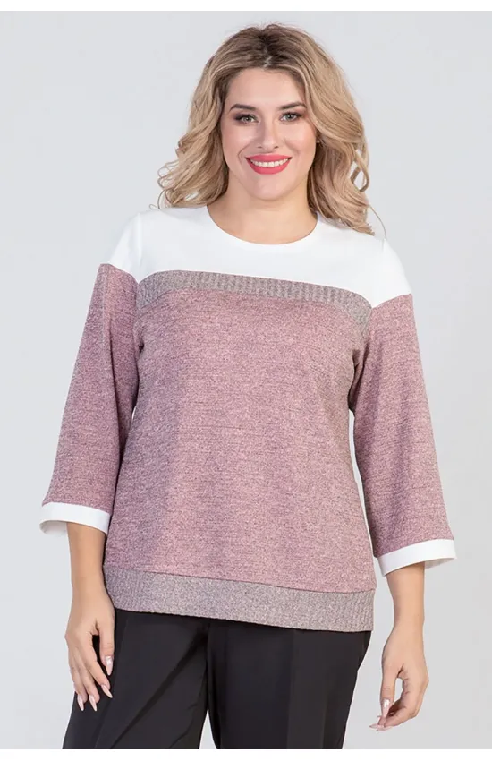 Стильный женский джемпер Люкс-831 розовый Стильный женский джемпер Люкс-831 розовый