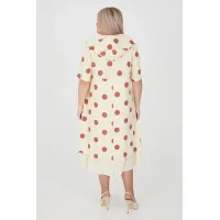 Очаровательное женское платье 62 размера Люкс-1205 коричневый-Н Очаровательное женское платье 62 размера Люкс-1205 коричневый-Н