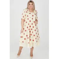 Очаровательное женское платье 62 размера Люкс-1205 коричневый-Н Очаровательное женское платье 62 размера Люкс-1205 коричневый-Н