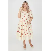 Очаровательное женское платье 62 размера Люкс-1205 коричневый-Н Очаровательное женское платье 62 размера Люкс-1205 коричневый-Н