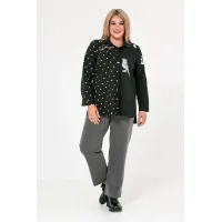 Стильная женская рубашка Люкс-1035 черный Стильная женская рубашка Люкс-1035 черный