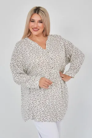 Оригинальная женская туника Люкс-1143 молочный-ПН