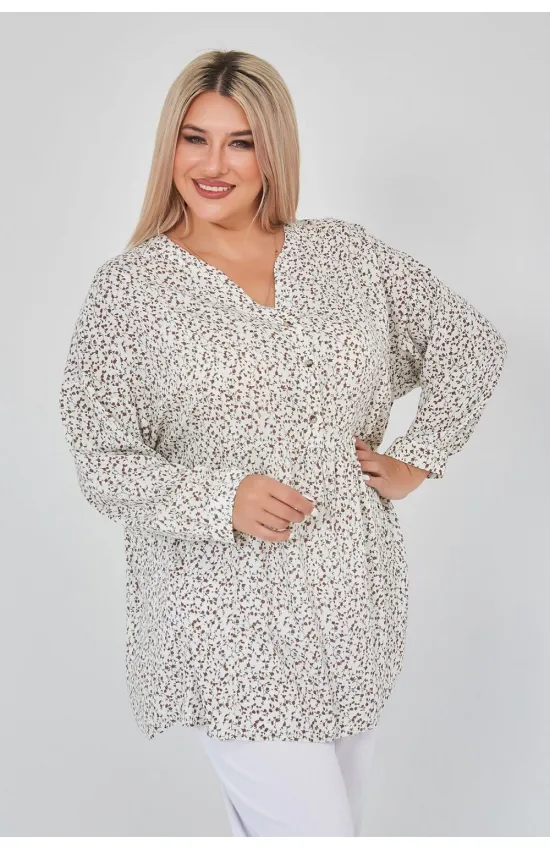 Оригинальная женская туника Люкс-1143 молочный-ПН Оригинальная женская туника Люкс-1143 молочный-ПН