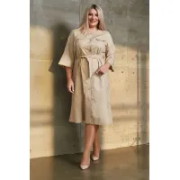 Превосходное женское платье Люкс-929 бежевый-ПН Превосходное женское платье Люкс-929 бежевый-ПН