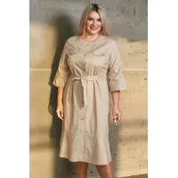 Превосходное женское платье Люкс-929 бежевый-ПН Превосходное женское платье Люкс-929 бежевый-ПН