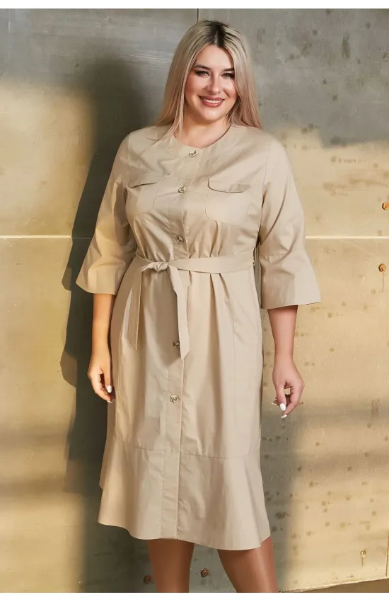 Превосходное женское платье Люкс-929 бежевый-ПН Превосходное женское платье Люкс-929 бежевый-ПН