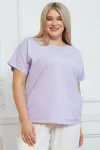 Удобная женская футболка Люкс-1323 сиреневый Удобная женская футболка Люкс-1323 сиреневый