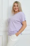 Удобная женская футболка Люкс-1323 сиреневый Удобная женская футболка Люкс-1323 сиреневый