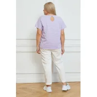 Удобная женская футболка Люкс-1323 сиреневый Удобная женская футболка Люкс-1323 сиреневый