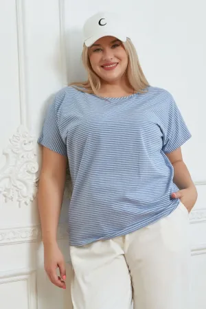 Практичная женская футболка Люкс-1323 синий