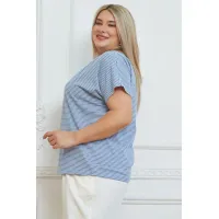 Практичная женская футболка Люкс-1323 синий Практичная женская футболка Люкс-1323 синий