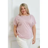 Приятная женская футболка Люкс-1323 пудровый Приятная женская футболка Люкс-1323 пудровый
