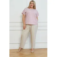 Приятная женская футболка Люкс-1323 пудровый Приятная женская футболка Люкс-1323 пудровый