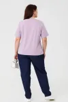 Трикотажная футболка в сиреневом цвете Люкс-1047 сиреневый Трикотажная футболка в сиреневом цвете Люкс-1047 сиреневый