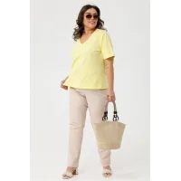 Жёлтая трикотажная футболка Люкс-1047 желтый Жёлтая трикотажная футболка Люкс-1047 желтый