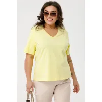 Жёлтая трикотажная футболка Люкс-1047 желтый Жёлтая трикотажная футболка Люкс-1047 желтый