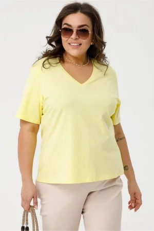 Жёлтая трикотажная футболка Люкс-1047 желтый